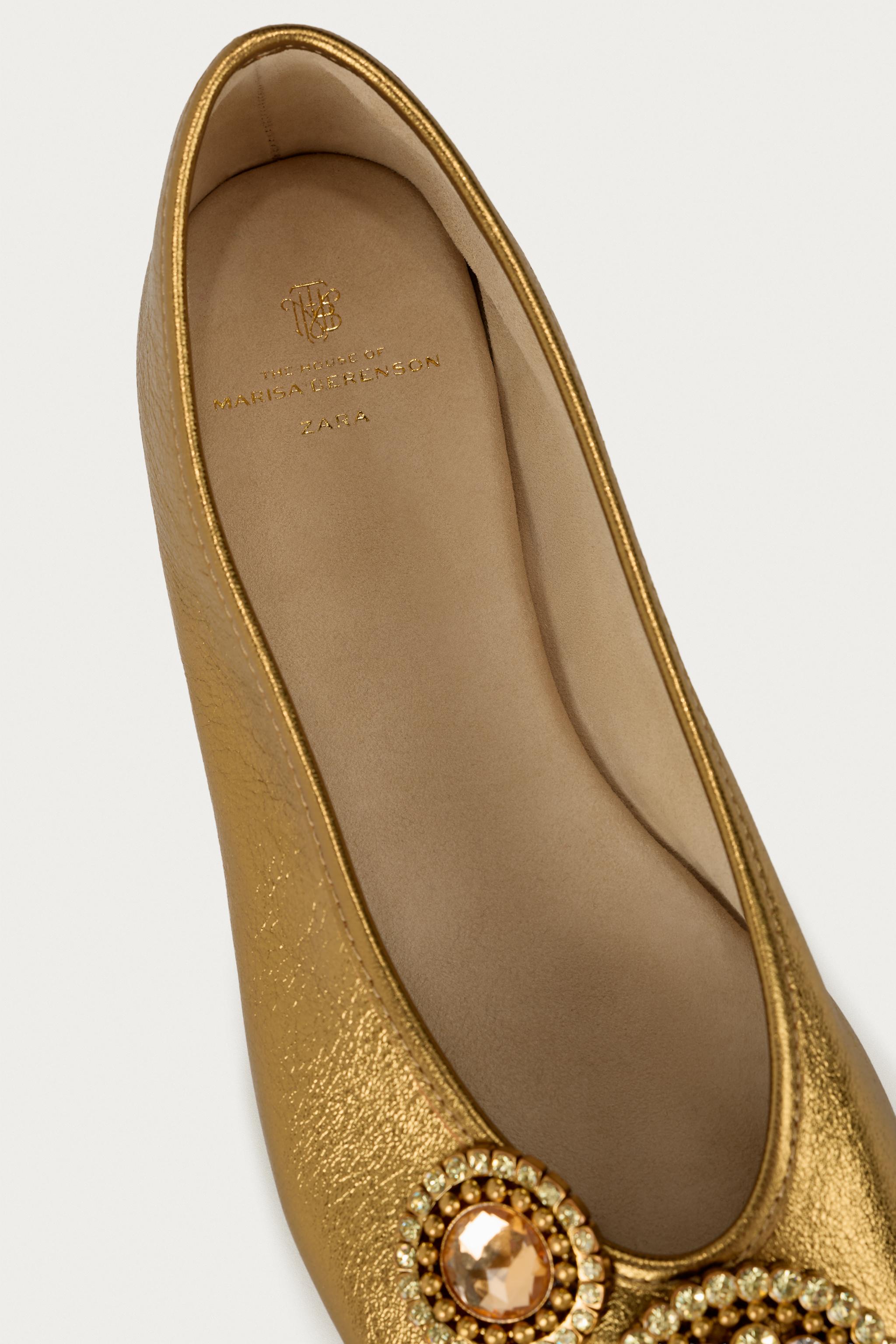 MARISA BERENSON X ZARA LEATHER BALLET FLATS